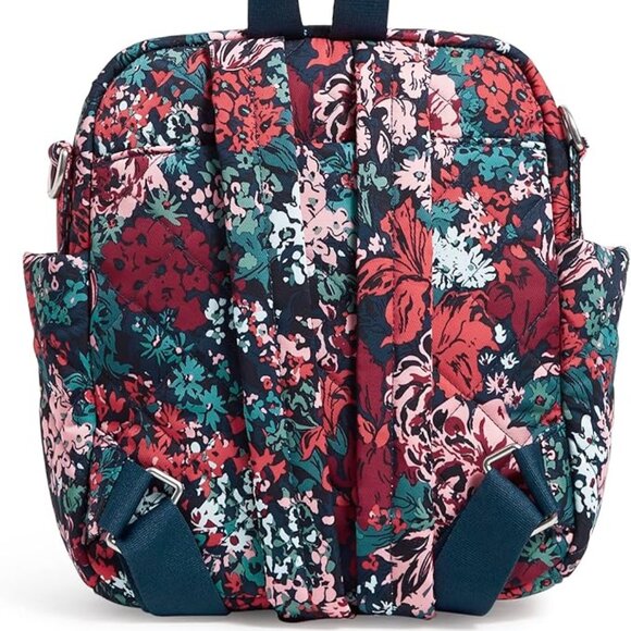 NWT Vera Bradley Women\'s Performance Convertible Small Backpack, Cabbage Rose main image 6